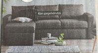 Bäddsoffa med schäslong från Jysk
