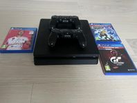 PS4 slim 500GB + 2 kontroller +3 spel