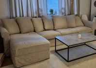 Soffa med schäslong 