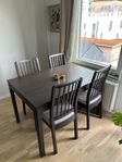 Ekedalen uttdragbart bord & 4 stolar 