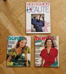 Retro High Fashion votre Beaute 1985-86 Burda 1990 & 2018