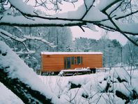 Unik tinyhouse på hjul i ekologiska material