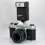 Pentax K1000 Kamera Paket, SMC Pentax Macro 50mm & blixt