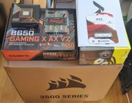 Ryzen 7 9700x, 32GB DDR5, 2TB NVMe, B650 Moderkort mm.