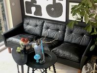 Vintage Skinnsoffa 3-sits Dansk Design - Soffa Retro 60-tal
