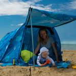 Utomhus kast strandskal för stängning strandtält