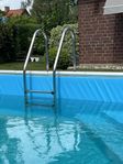 Rostfri poolstege, 4 steg