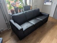 3-sits soffa i äkta skinn
