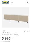 Bestå-Tv bänk,björköviken dörr,tippanel för tv,180x41x