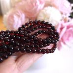 Äkta Baltiskt Bärnstenshalsband Cherry 100cm 6mm Bärnsten