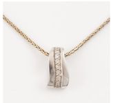 Halsband med hänge 18k vitguld med diamanter