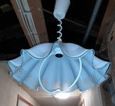 vintage taklampa i glas med pull up and down 