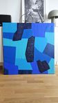 Stor målning " Livets alla olika kapitel" 90x90 cm 