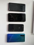 4 Used Smartphones for Parts: iPhone & Huawei