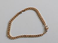pansar armband och halsband 14 karat guldplätering på silv