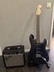 säljer min squier stratocaster med tillbehör