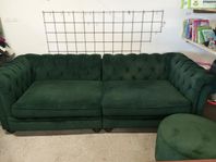 soffa med sittpuff 