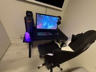 Gaming setup// Dator+Skärm+Stol+bord+kablar. 