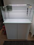 Helglasakvarium 105l m tillbehör