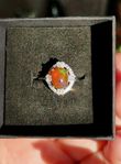 Ring sterling silver 925 med eldsopal