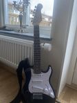 junior elgitarr Harley benton svart/vit