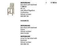 Bergmund barstol IKEA 4 st