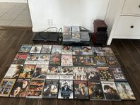 VHS + DVD spelare samt filmer