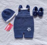 0-3 Months Baby Romper Outfit – Handmade Crochet Set