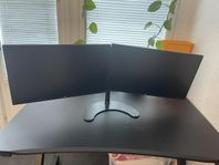 Dubbla Skärmar med Monitorarm / 3 st screen