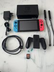 Nintendo Switch komplett med alla tillbehör med Minecraft