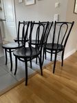 Stolar i Thonet-stil – svart böjträ