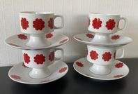 Retro! Fina koppar med blommotiv - Eschenbach Bavaria