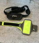 Asics löparbälte + sportarmband mobil