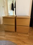 Ikea Malm sängbord 2st