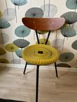 Stol teak och plastband retro 50-tal