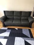 3-Sits SOFFA I TYG OCH SKINN