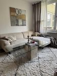 vintage glasbord med marmorfot