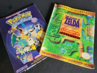 zelda och pokemon blå/röd spelguide på svenska.