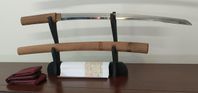Lång Wakizashi, Signerad Kanenori, 1603-1868, Japanskt Svä