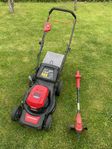 Batteridriven gräsklippare och trimmer