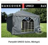 Partytält Dancover, med bord och bänkar
