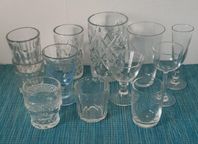 Glas diverse små äldre udda, 12 st