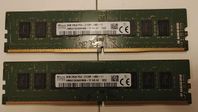 Två stycken 8BG DDR4 PC17000/2133Mhz RAM