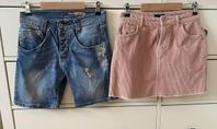 Shorts, kjol Please och Gina Tricot XXS/34