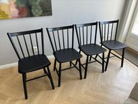 4st Mogensen J41 stolar från HAY - Svartlackad bok