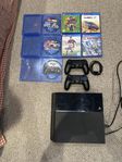 PS4 med 2 handkontroller + 7 spel – Färdigt spelpaket!
