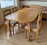 Bord med 6 st. stolar