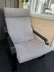 Poäng fåtölj svart/grå