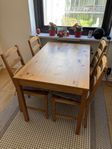 Jokkmokk Matbord med 4st. stolar
