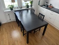 Bortskänkes - Rejält köksbord inkl 6 stolar- IKEA